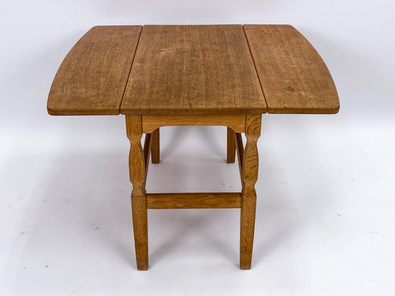 20th Century Henning Kjaernulf Oak Drop Leaf Side Table