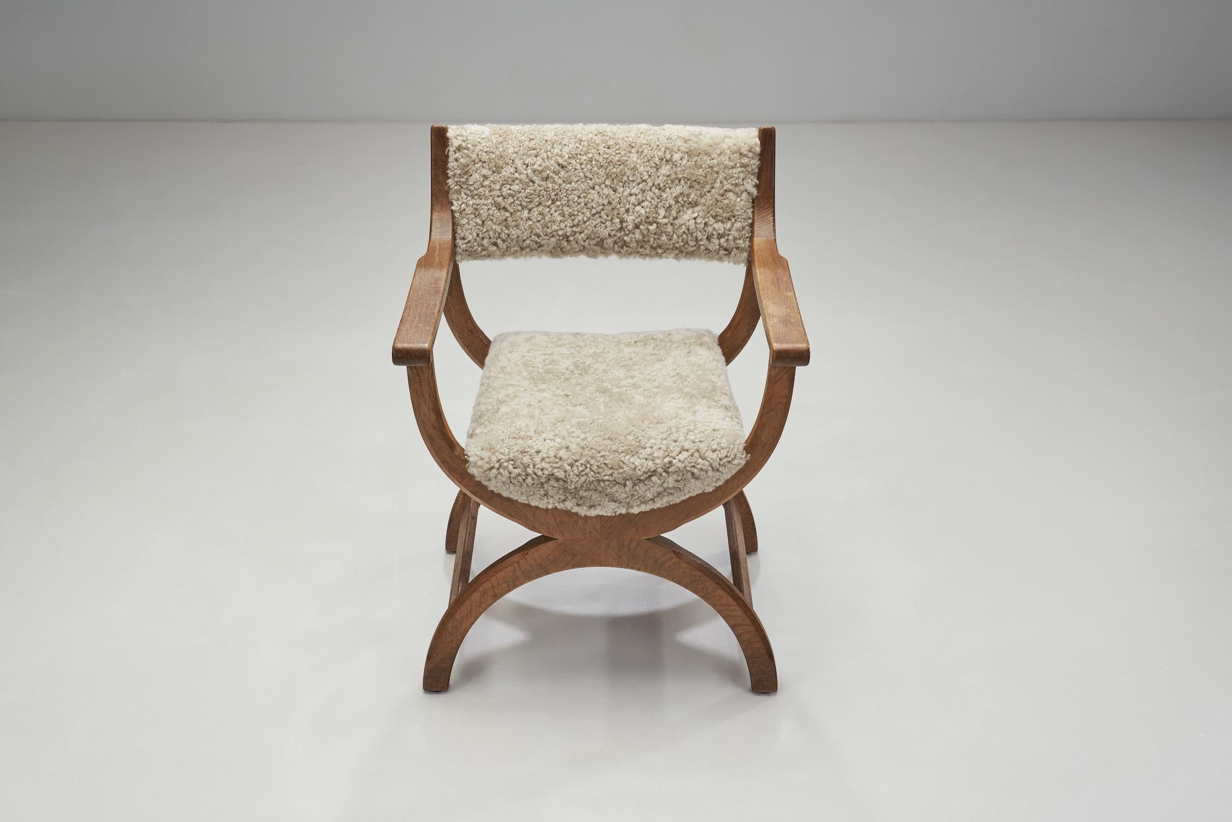 Henning Kjærnulf Oak Kurul Chairs for EG Kvalitetsmøbel, Denmark 1960s 4