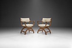 Henning Kjærnulf Oak Kurul Chairs for EG Kvalitetsmøbel, Denmark 1960s