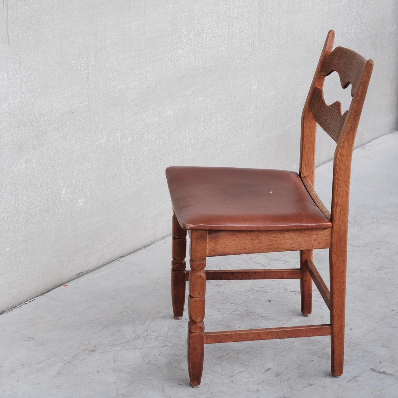 Henning Kjaernulf Oak Mid-Century Danish Dining Chairs '4' 5