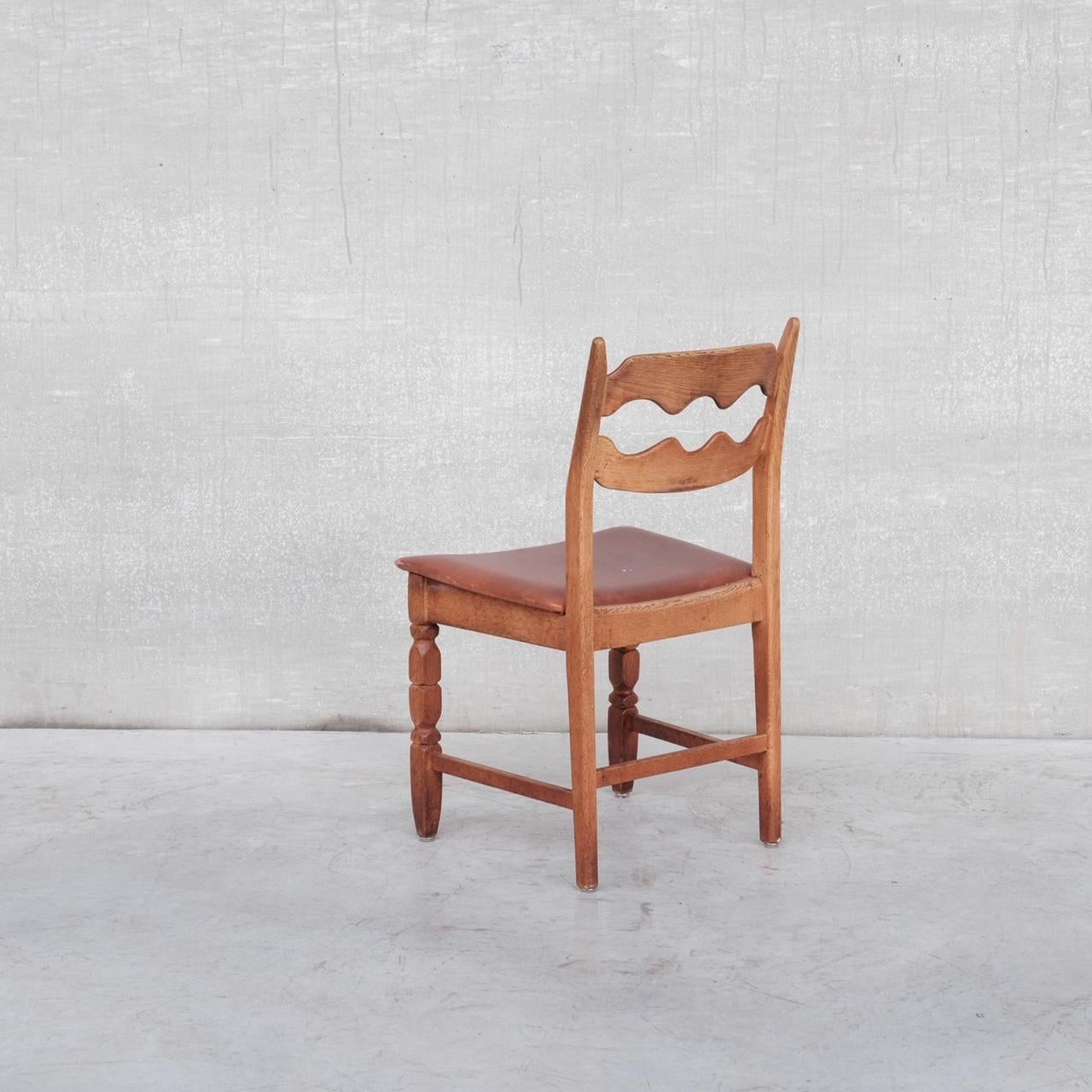 Henning Kjaernulf Oak Mid-Century Danish Dining Chairs '4' In Good Condition In London, GB