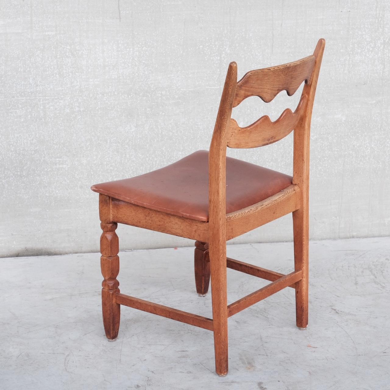 Wood Henning Kjaernulf Oak Mid-Century Danish Dining Chairs '4'