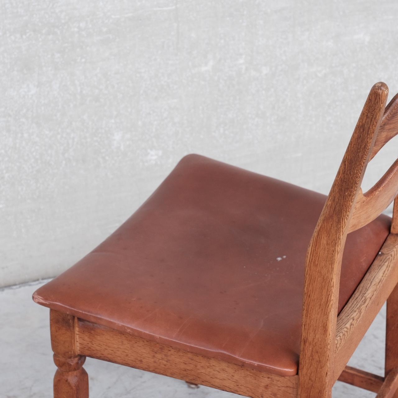 Henning Kjaernulf Oak Mid-Century Danish Dining Chairs '4' 1