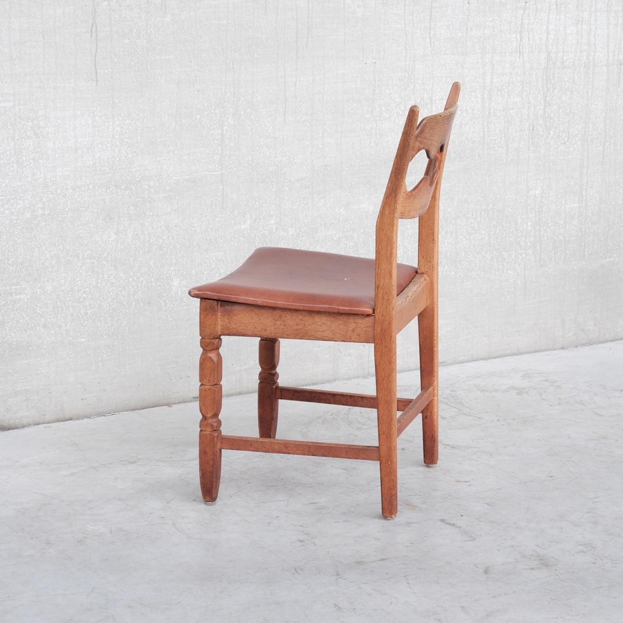 Henning Kjaernulf Oak Mid-Century Danish Dining Chairs '4' 4