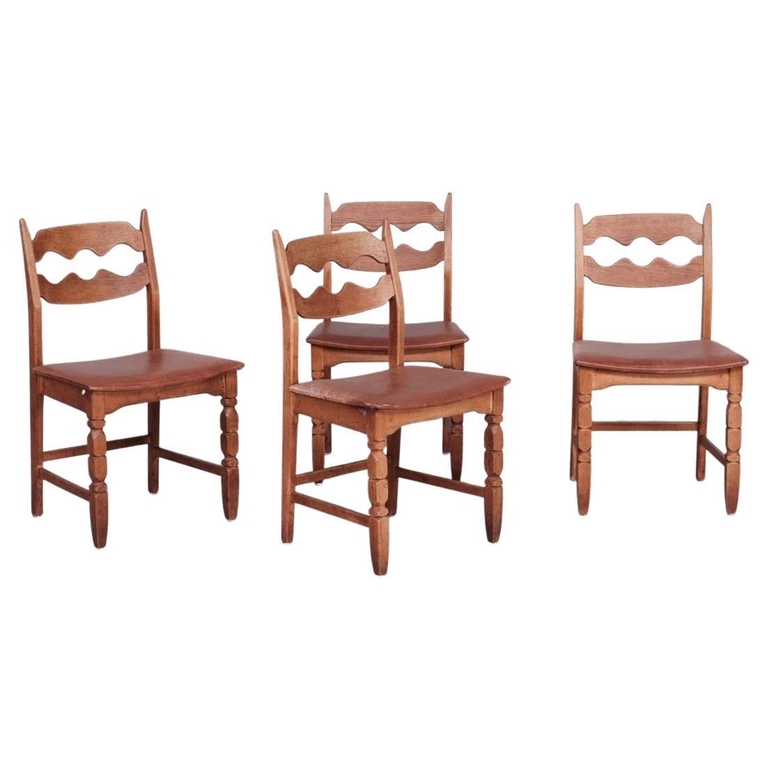 Henning Kjaernulf Oak Mid-Century Danish Dining Chairs '4'
