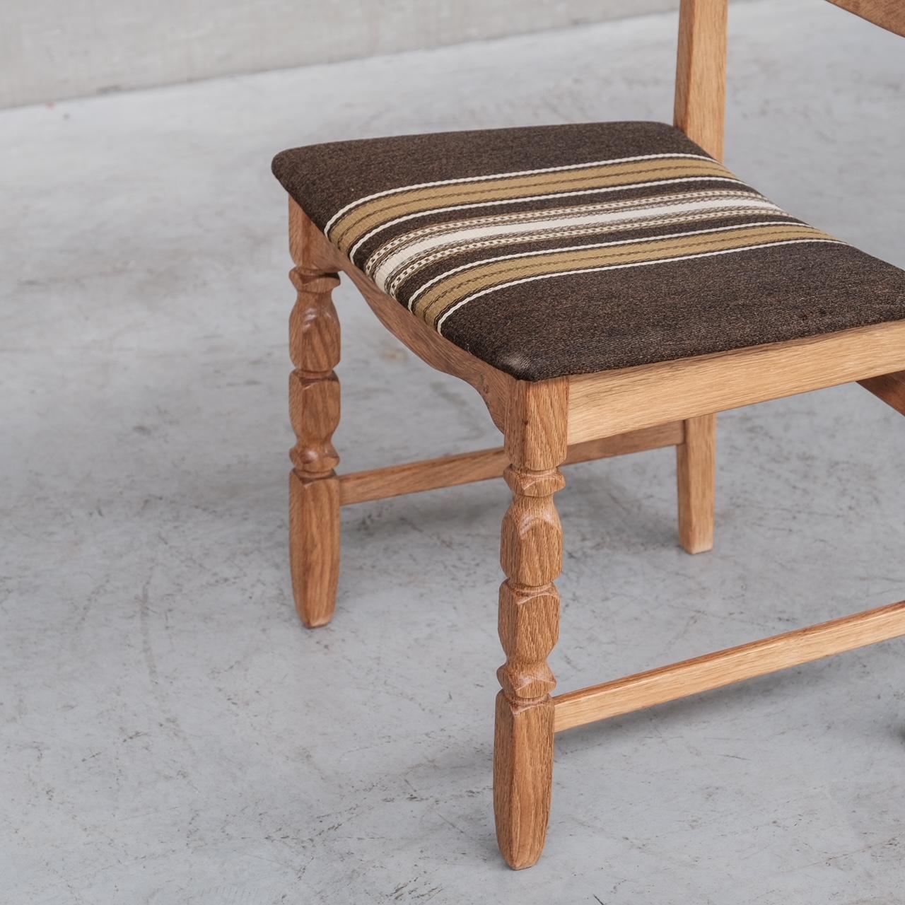 Henning Kjaernulf Oak Mid-Century Danish Dining Chairs, '8' 6