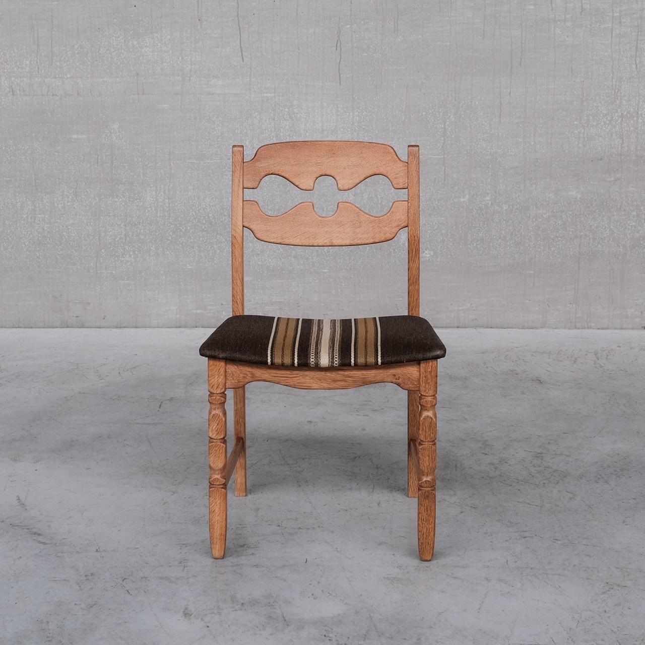 Henning Kjaernulf Oak Mid-Century Danish Dining Chairs, '8' 1