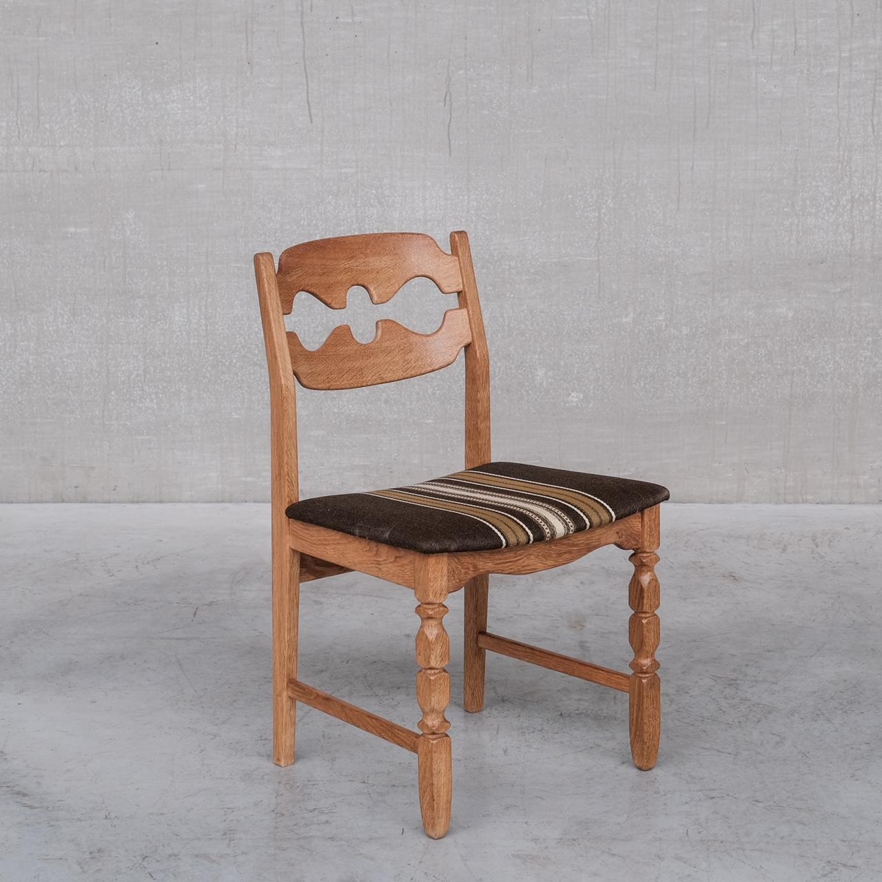 Henning Kjaernulf Oak Mid-Century Danish Dining Chairs, '8' 2