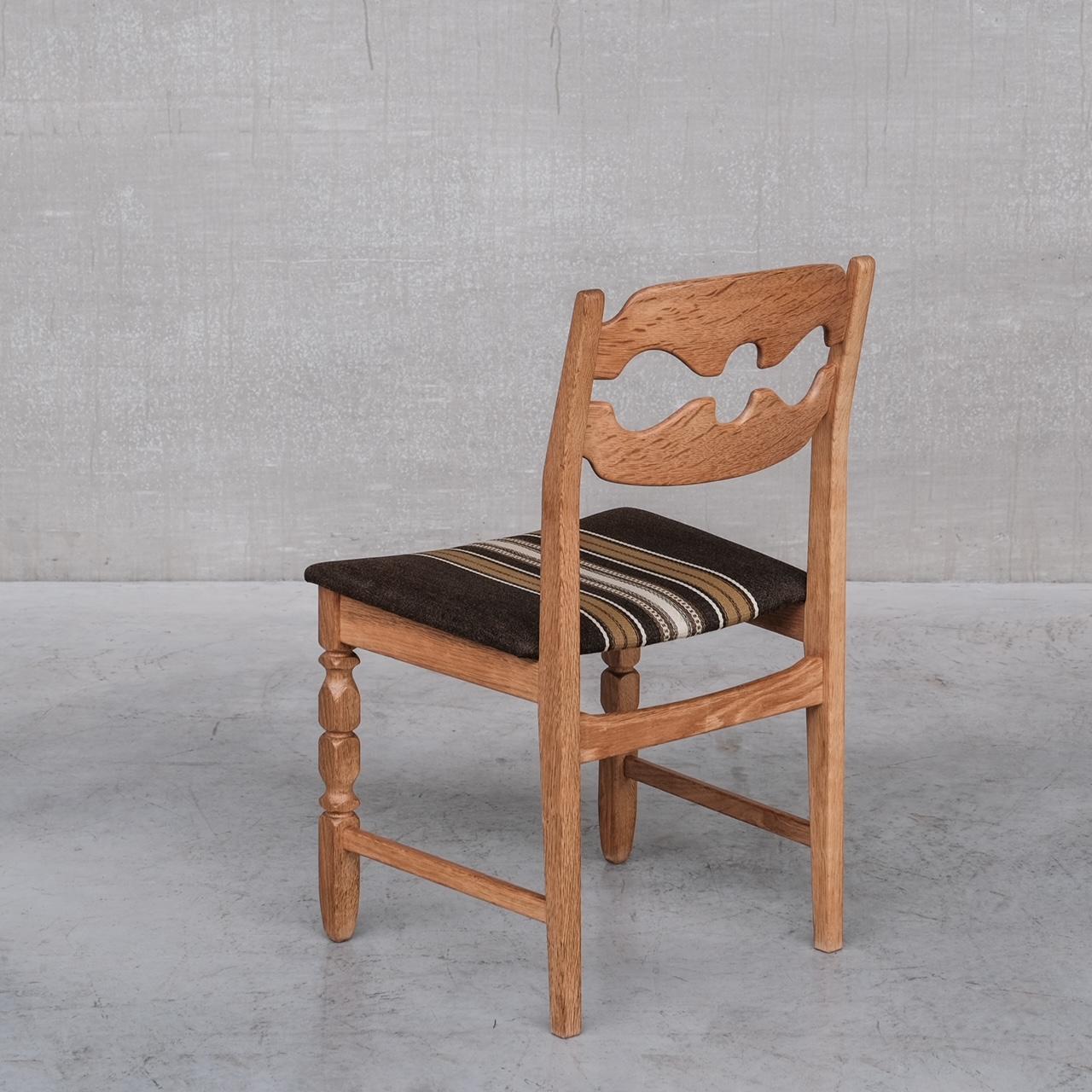 Henning Kjaernulf Oak Mid-Century Danish Dining Chairs, '8' 3