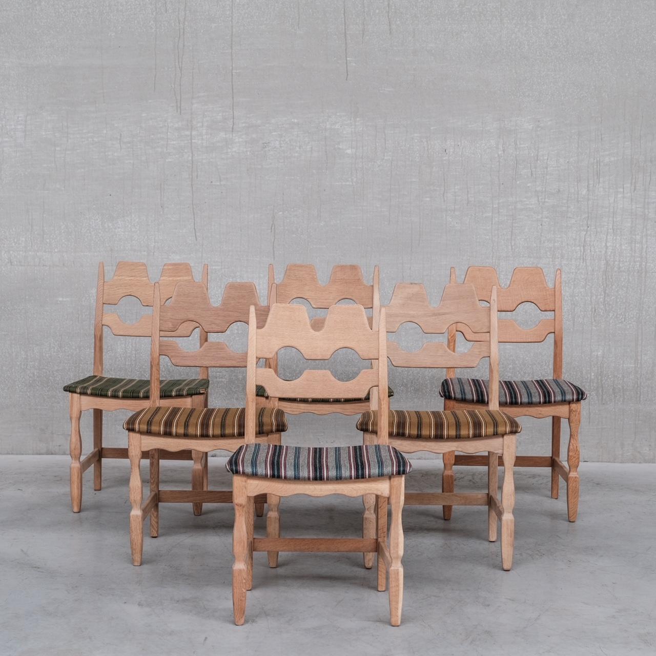 Henning Kjaernulf Oak Mid-Century Danish Dining Chairs 8