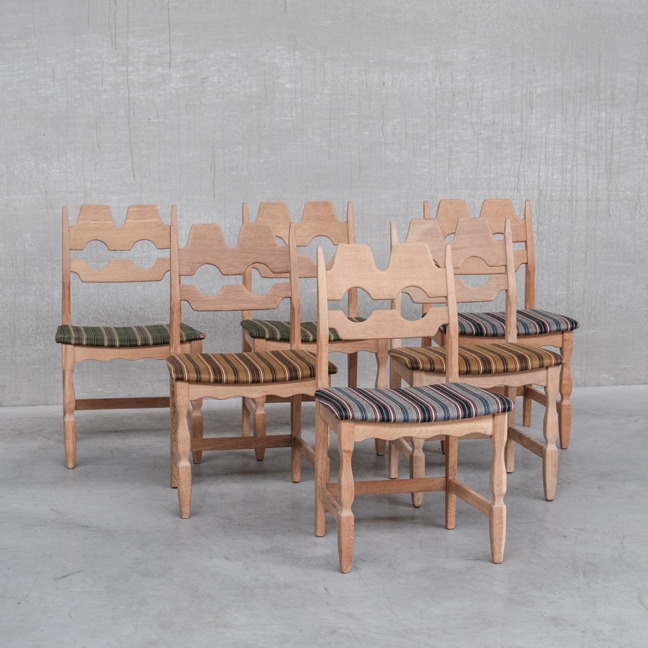 Henning Kjaernulf Oak Mid-Century Danish Dining Chairs 9