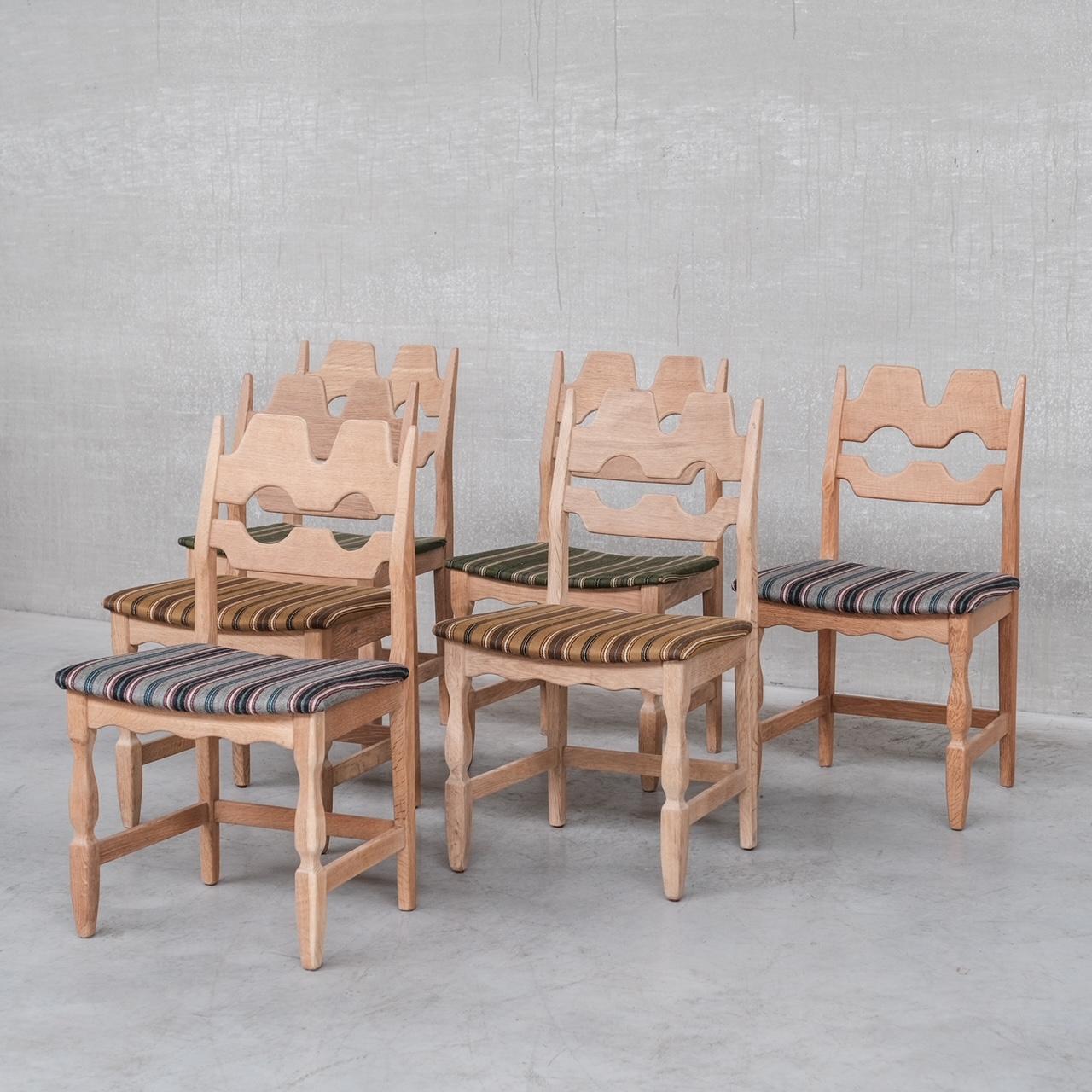 Henning Kjaernulf Oak Mid-Century Danish Dining Chairs 10