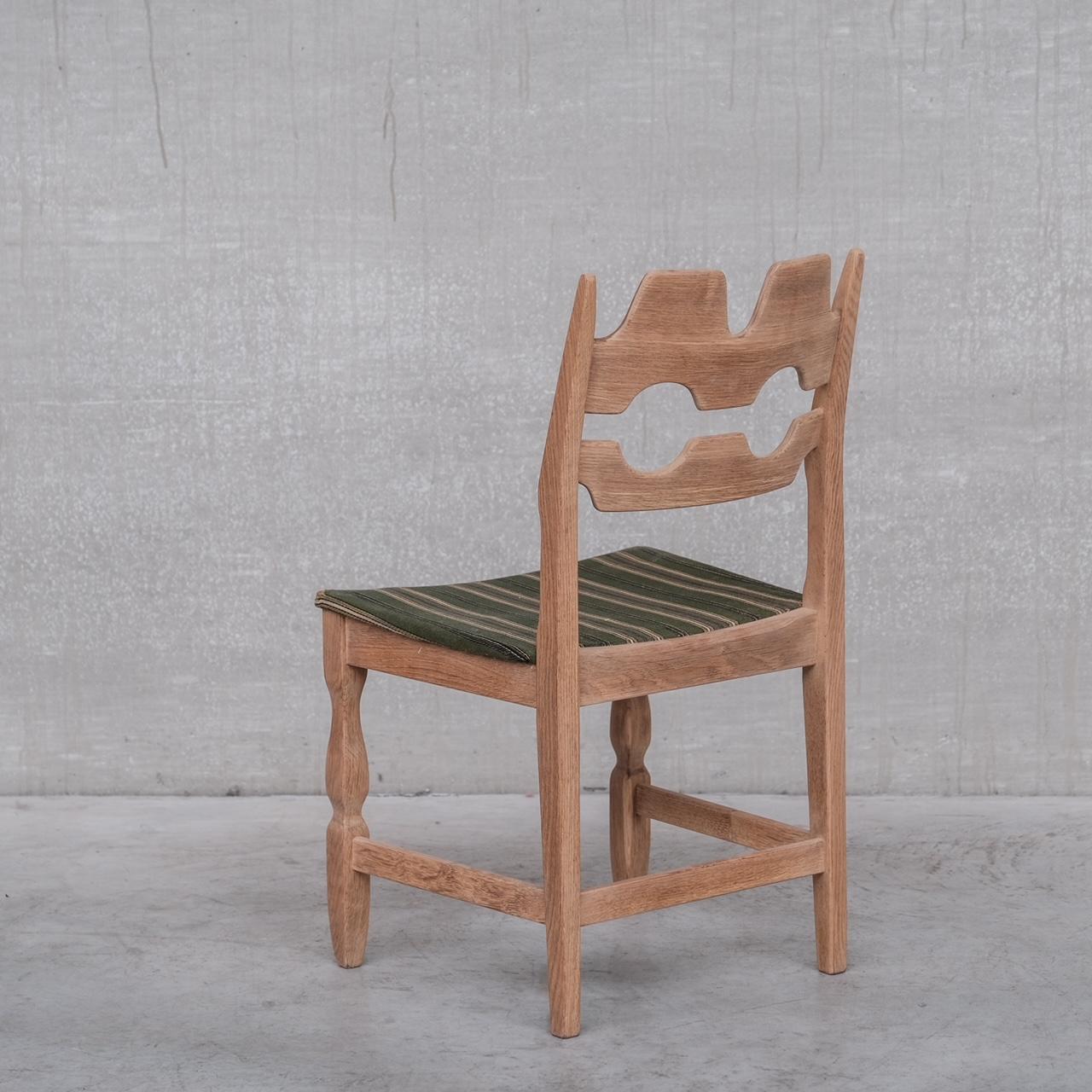 Henning Kjaernulf Oak Mid-Century Danish Dining Chairs In Good Condition In London, GB