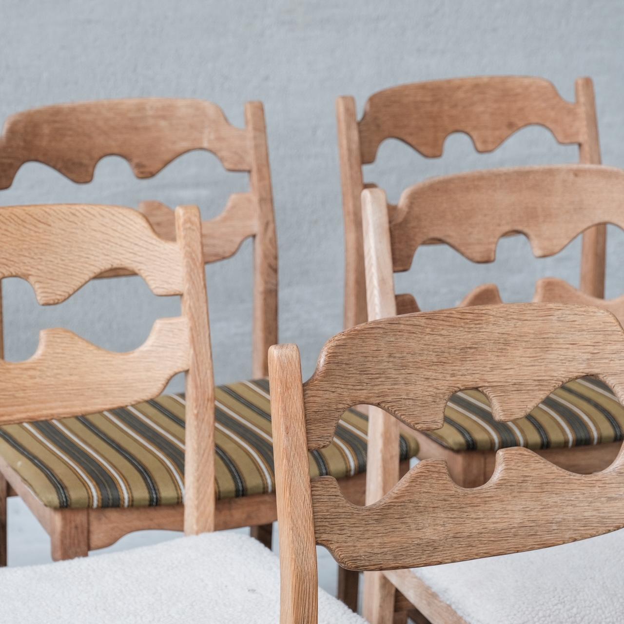 Henning Kjaernulf Oak Mid-Century Razor Danish Dining Chairs '12+ Available' 5