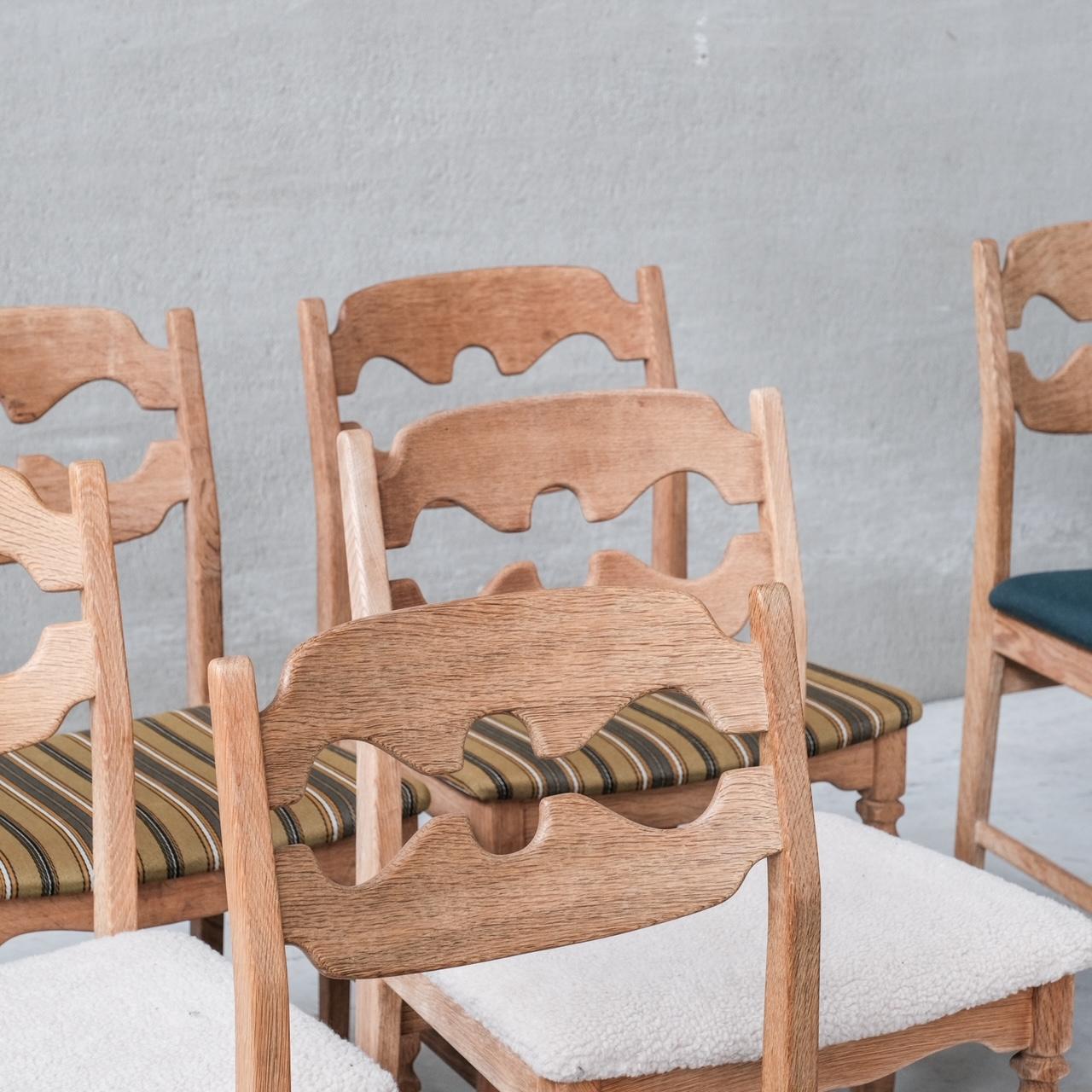 Henning Kjaernulf Oak Mid-Century Razor Danish Dining Chairs '12+ Available' 2