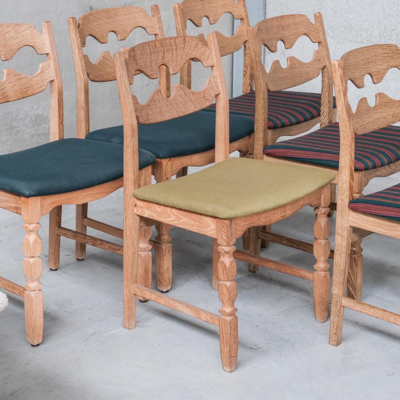 Henning Kjaernulf Oak Mid-Century Razor Danish Dining Chairs '12+ Available' 3