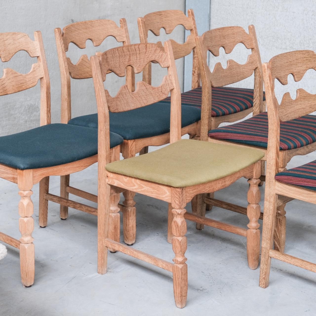 Henning Kjaernulf Oak Mid-Century Razor Danish Dining Chairs '12+ Available' 4