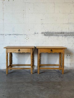 Henning Kjærnulf Oak Nightstands Set of 2 End Side Tables Vintage 1960s