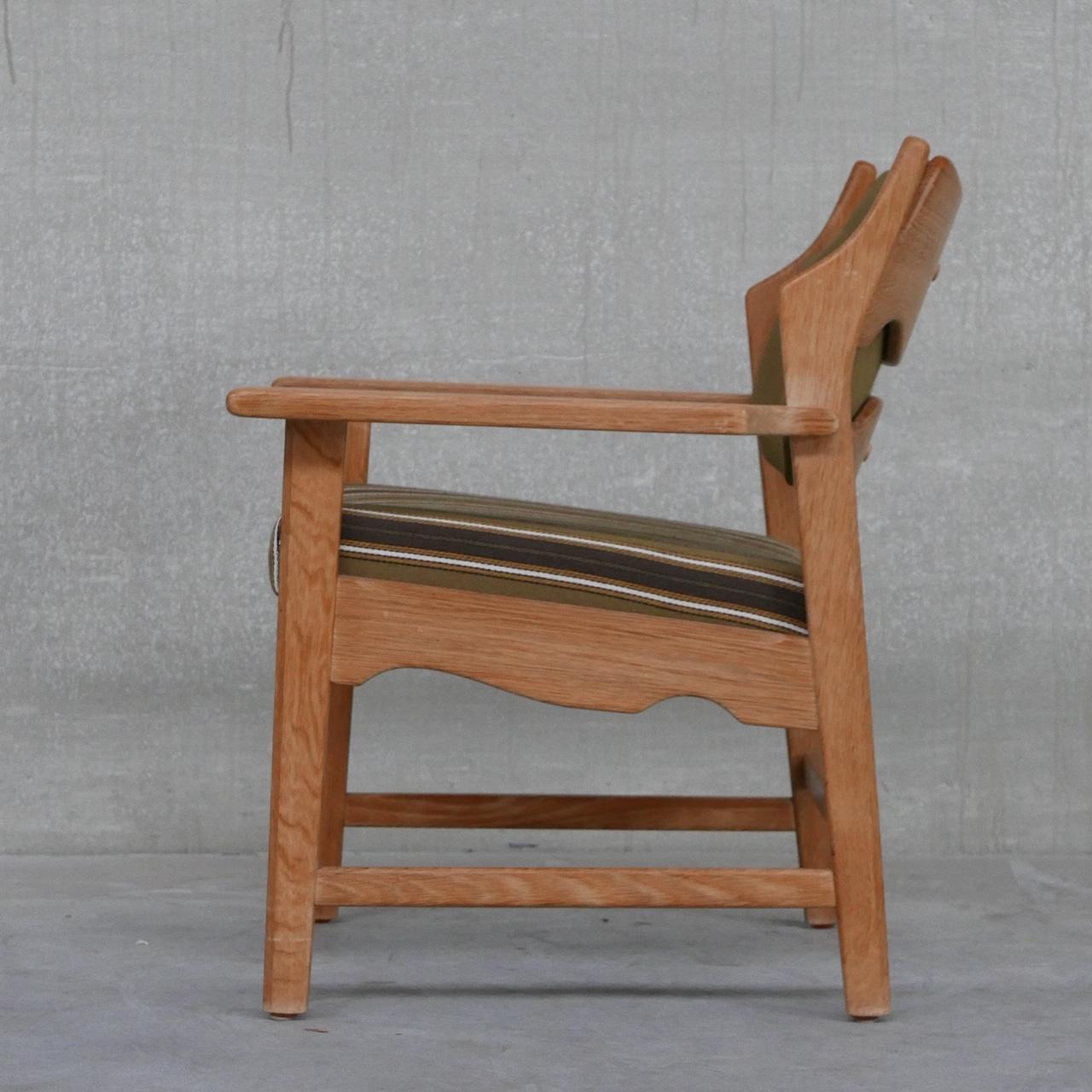 Henning Kjaernulf Oak Razor Back Mid-Century Danish Armchair 5