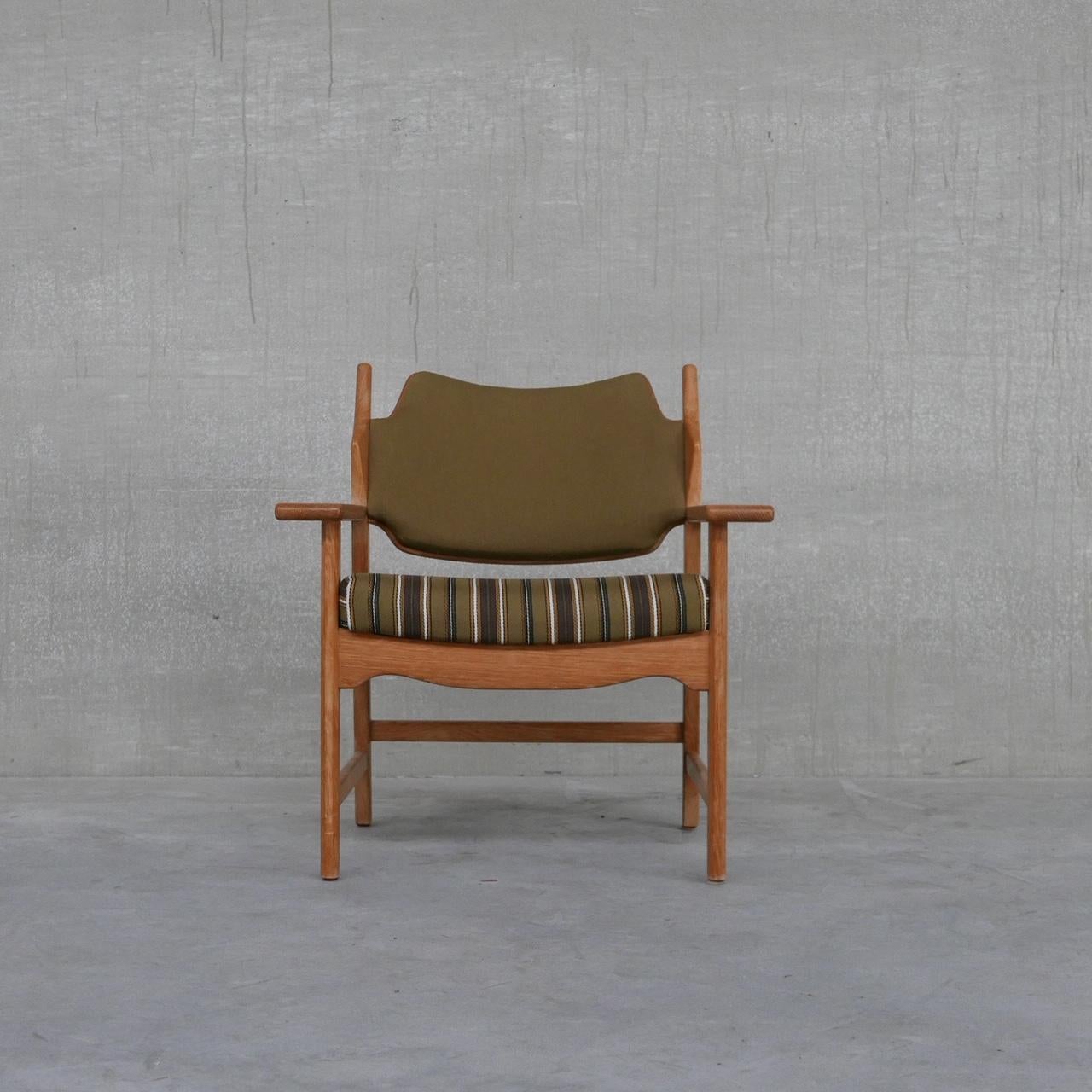 Henning Kjaernulf Oak Razor Back Mid-Century Danish Armchair 8