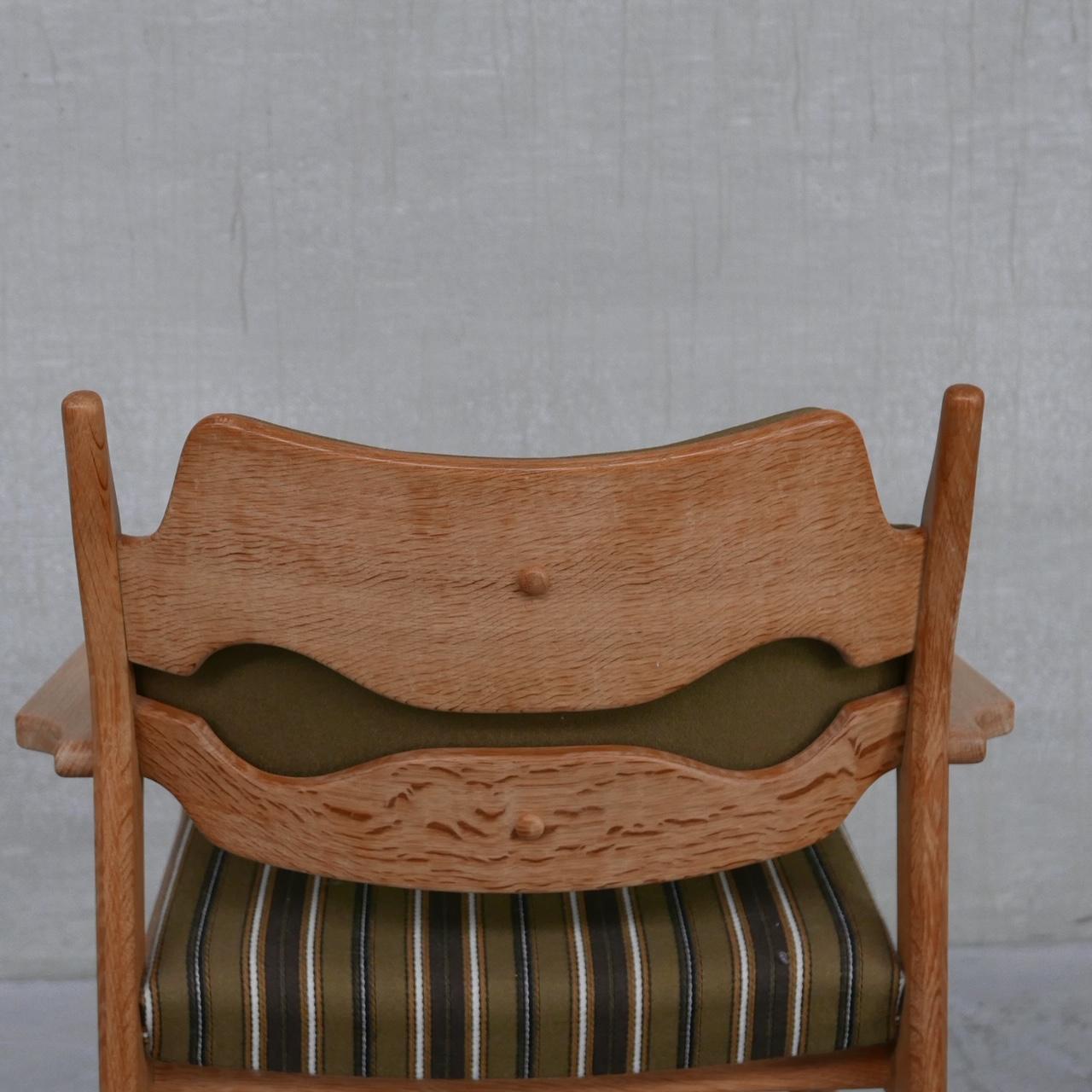 Henning Kjaernulf Oak Razor Back Mid-Century Danish Armchair In Good Condition In London, GB