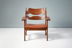 Henning Kjaernulf Oak Razor Blade Chair, C1960s