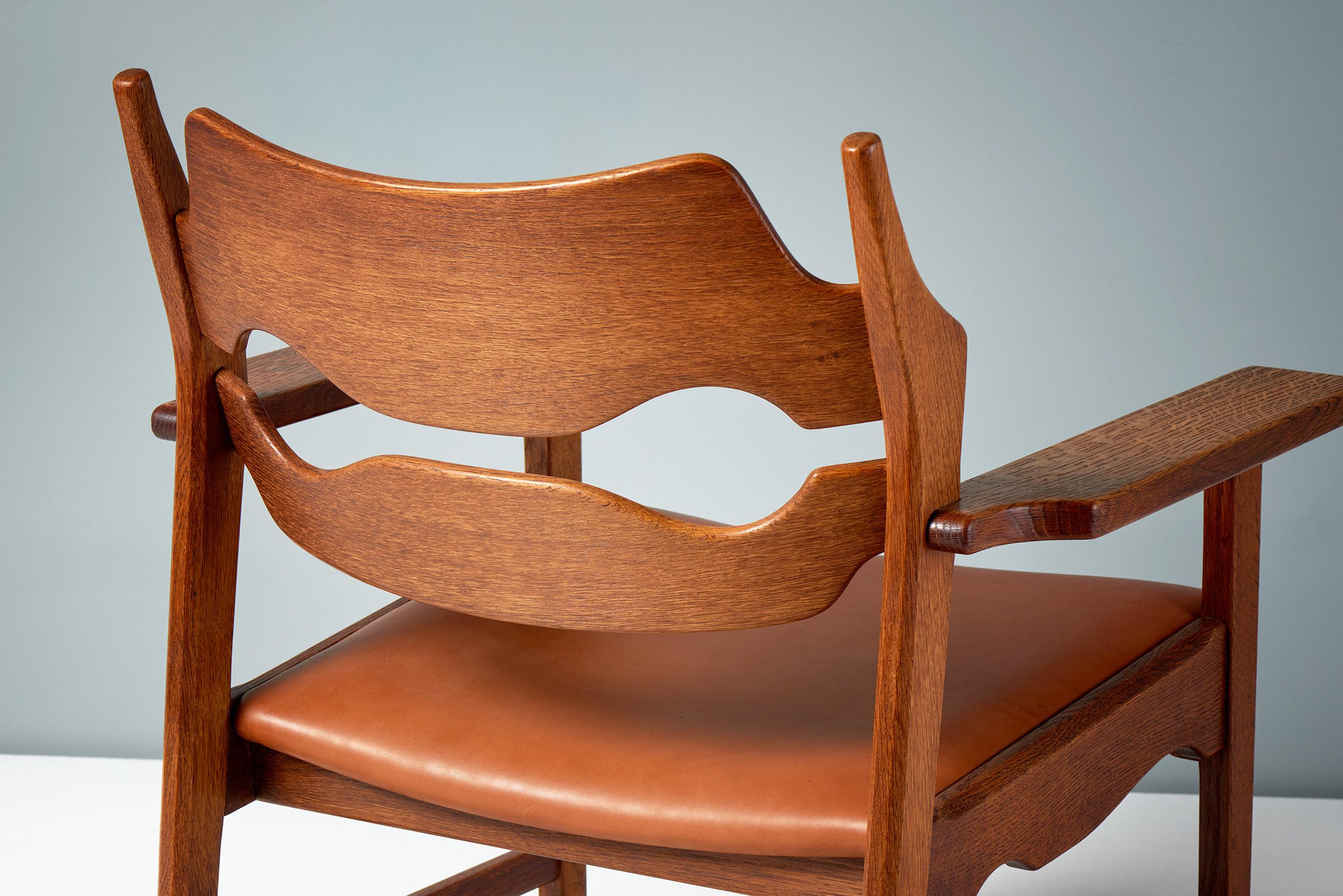 Mid-20th Century Henning Kjaernulf Oak Razor Blade Chair, C1960s For Sale