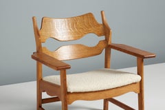 Henning Kjaernulf Oak Razor Blade Chairs, C1960s