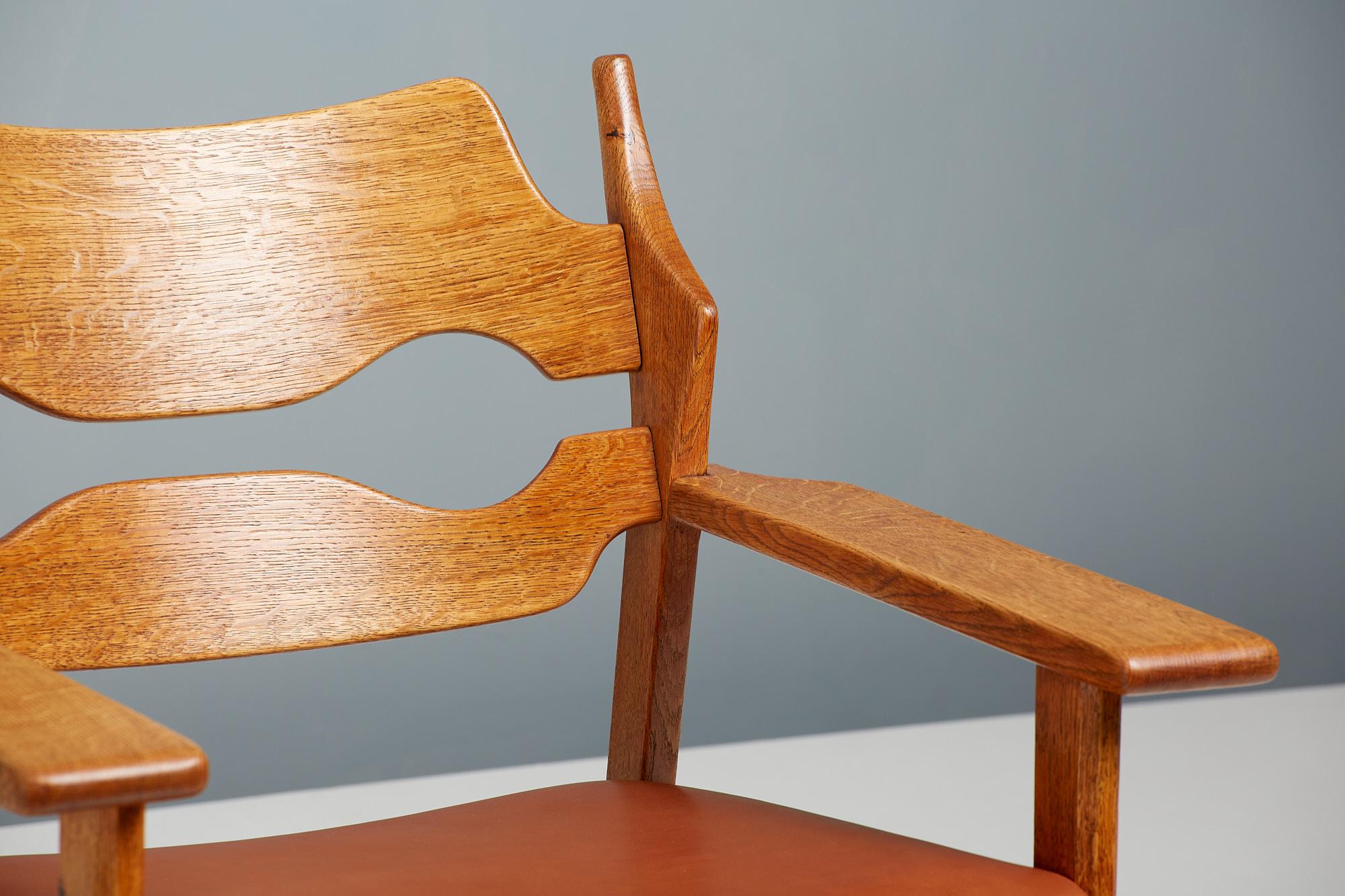 Henning Kjaernulf Oak Razor Blade Chairs, c1960s In Good Condition In London, England