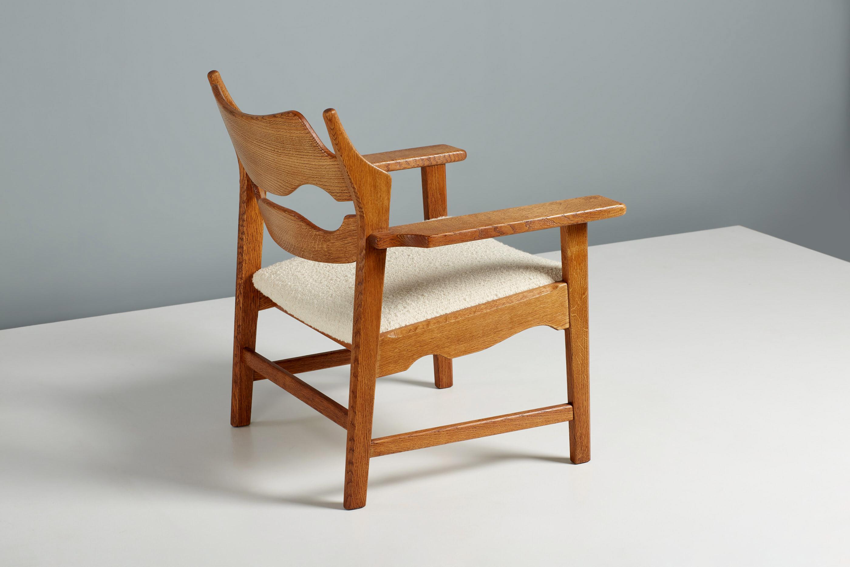 Henning Kjaernulf Oak Razor Blade Chairs, C1960s 1
