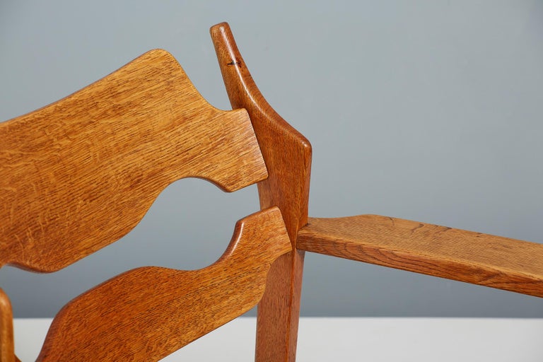 Henning Kjaernulf Oak Razor Blade Chairs, c1960s For Sale 1