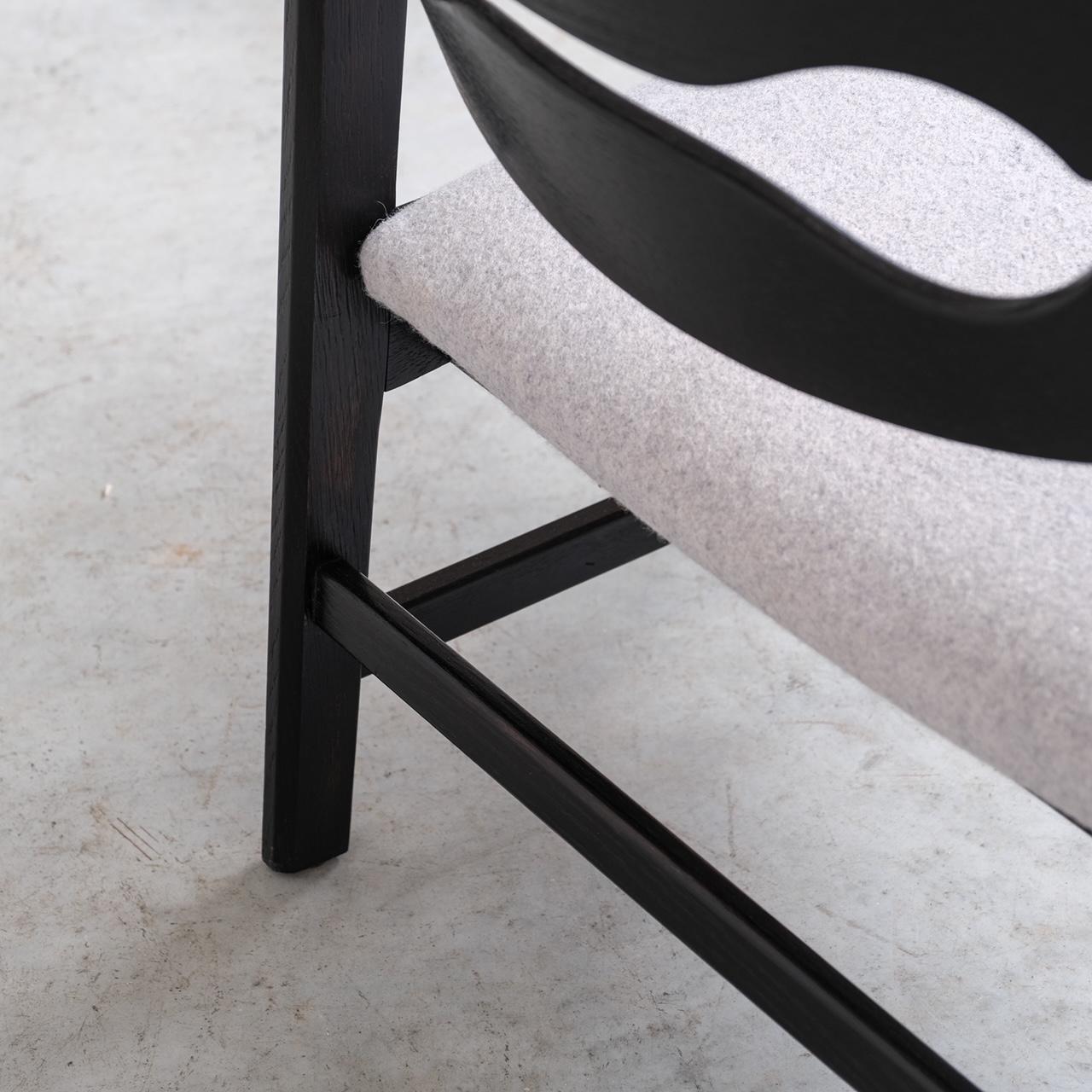 Henning Kjaernulf Oak Razor Mid-Century Danish Armchair 6