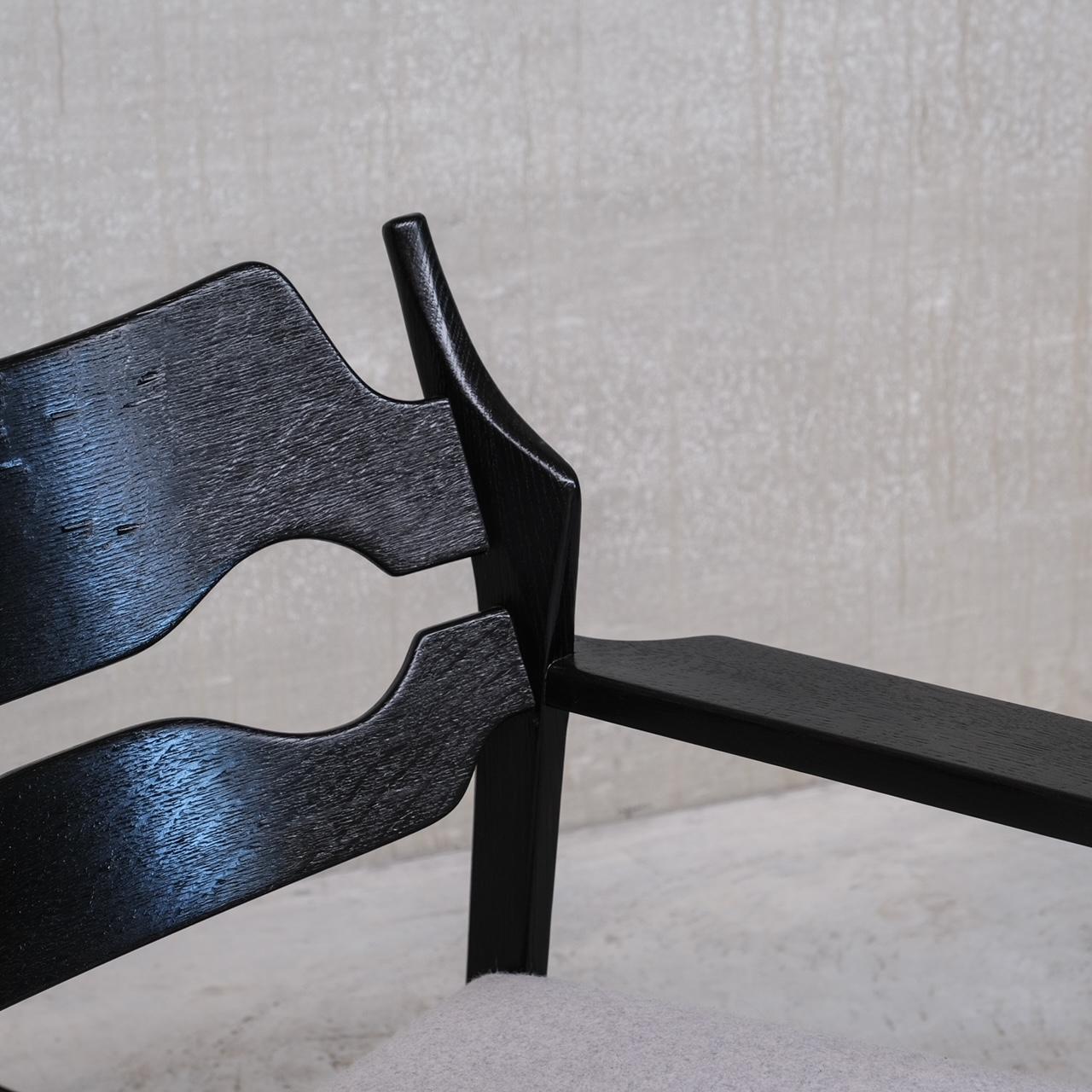 Henning Kjaernulf Oak Razor Mid-Century Danish Armchair 4