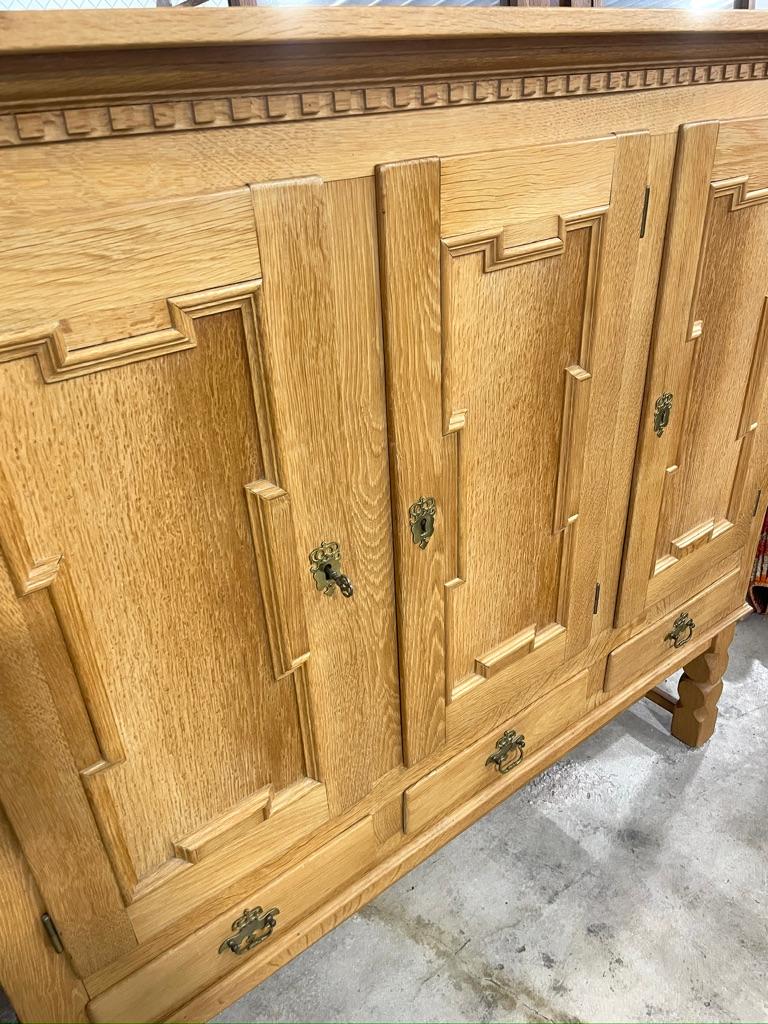 Scandinavian Modern Henning Kjaernulf Oak Tall Cupboard or Storage Cabinet For Sale