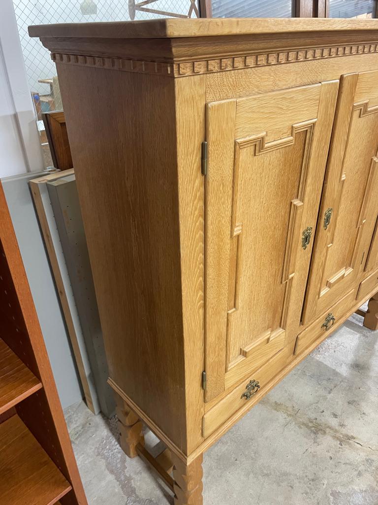 Henning Kjaernulf Oak Tall Cupboard or Storage Cabinet For Sale 2