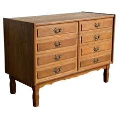 Henning Kjærnulf Oak Wooden Dresser Lowboy Chest of Drawers Denmark 1960s