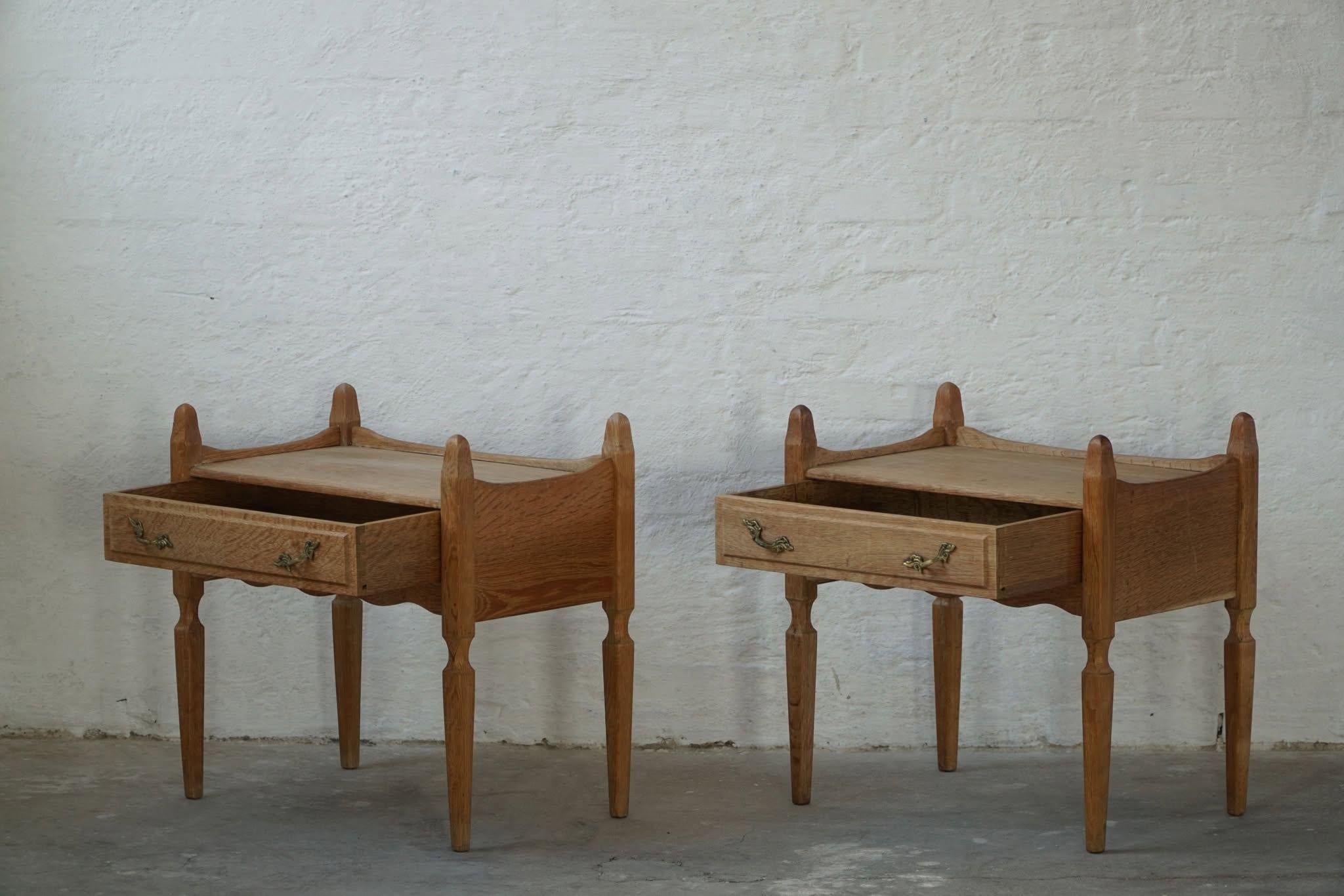 Henning Kjærnulf, Pair of Night Stands in Oak, Danish Modern, 