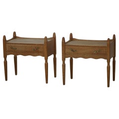 Henning Kjærnulf, Pair of Night Stands in Oak, Danish Modern, "Razorblade", 1960