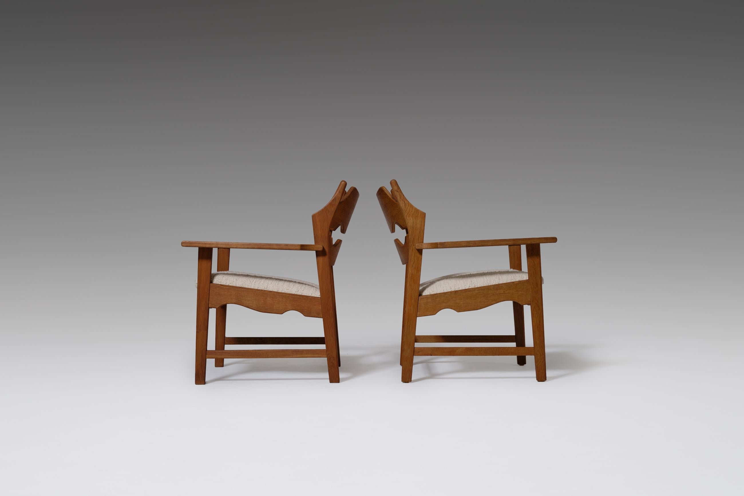 Mid-Century Modern Henning Kjærnulf ‘Razor Blade’ Armchairs, Set of Two