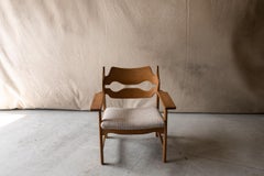 Henning Kjaernulf Razor Blade Lounge Chair, Denmark, Circa 1960