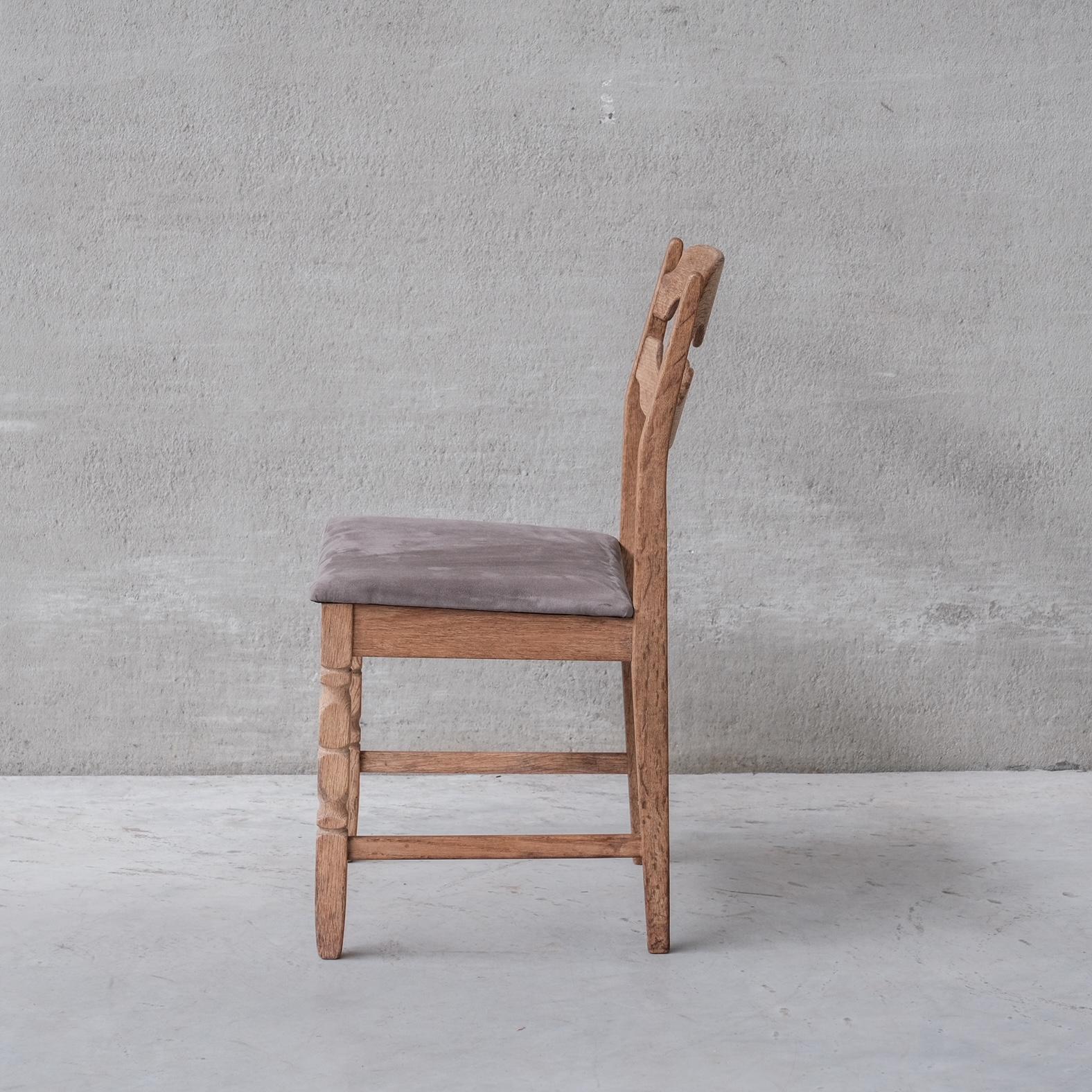 20th Century Henning Kjaernulf Razor Midcentury Danish Oak Dining Chairs '4-5'