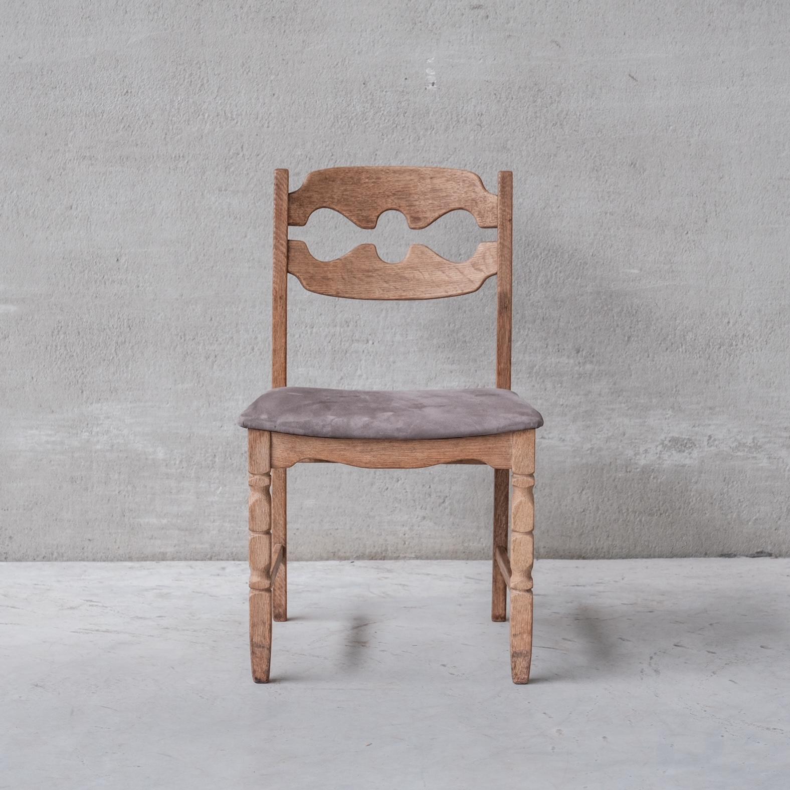Henning Kjaernulf Razor Midcentury Danish Oak Dining Chairs '4-5' 1