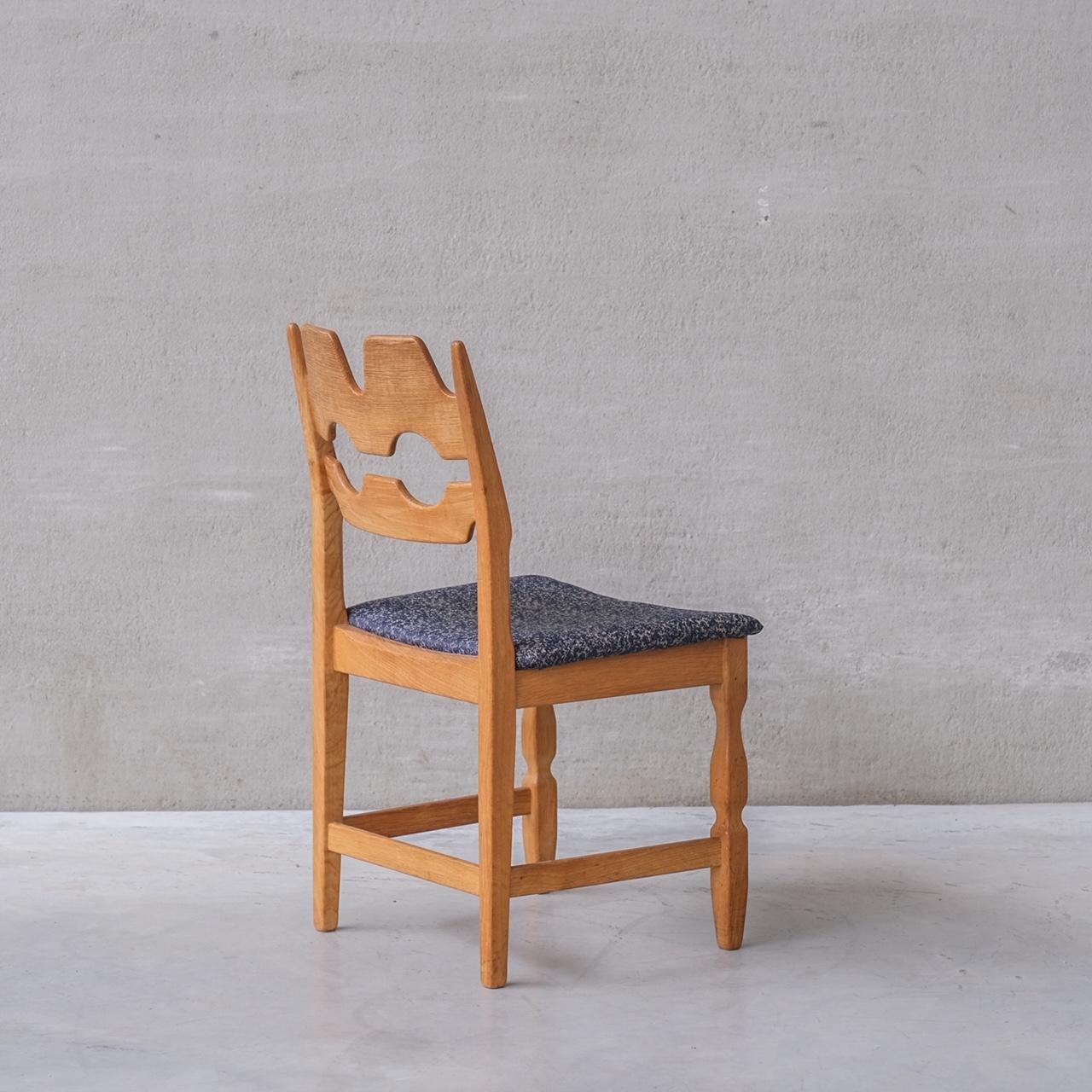 Henning Kjaernulf Razor Mid-Century Danish Oak Dining Chairs '4' In Good Condition In London, GB