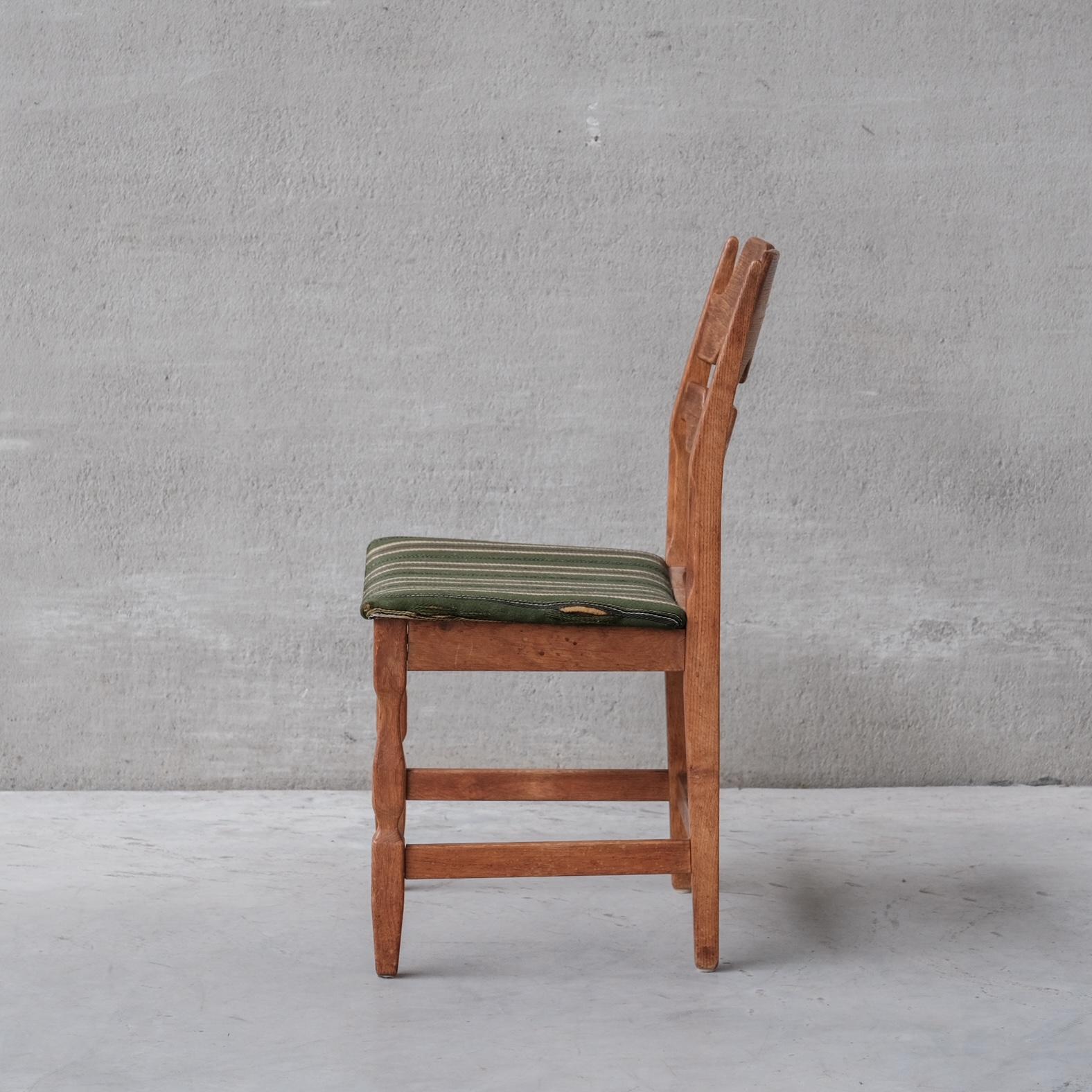 Mid-20th Century Henning Kjaernulf Razor Midcentury Danish Oak Dining Chairs '4'