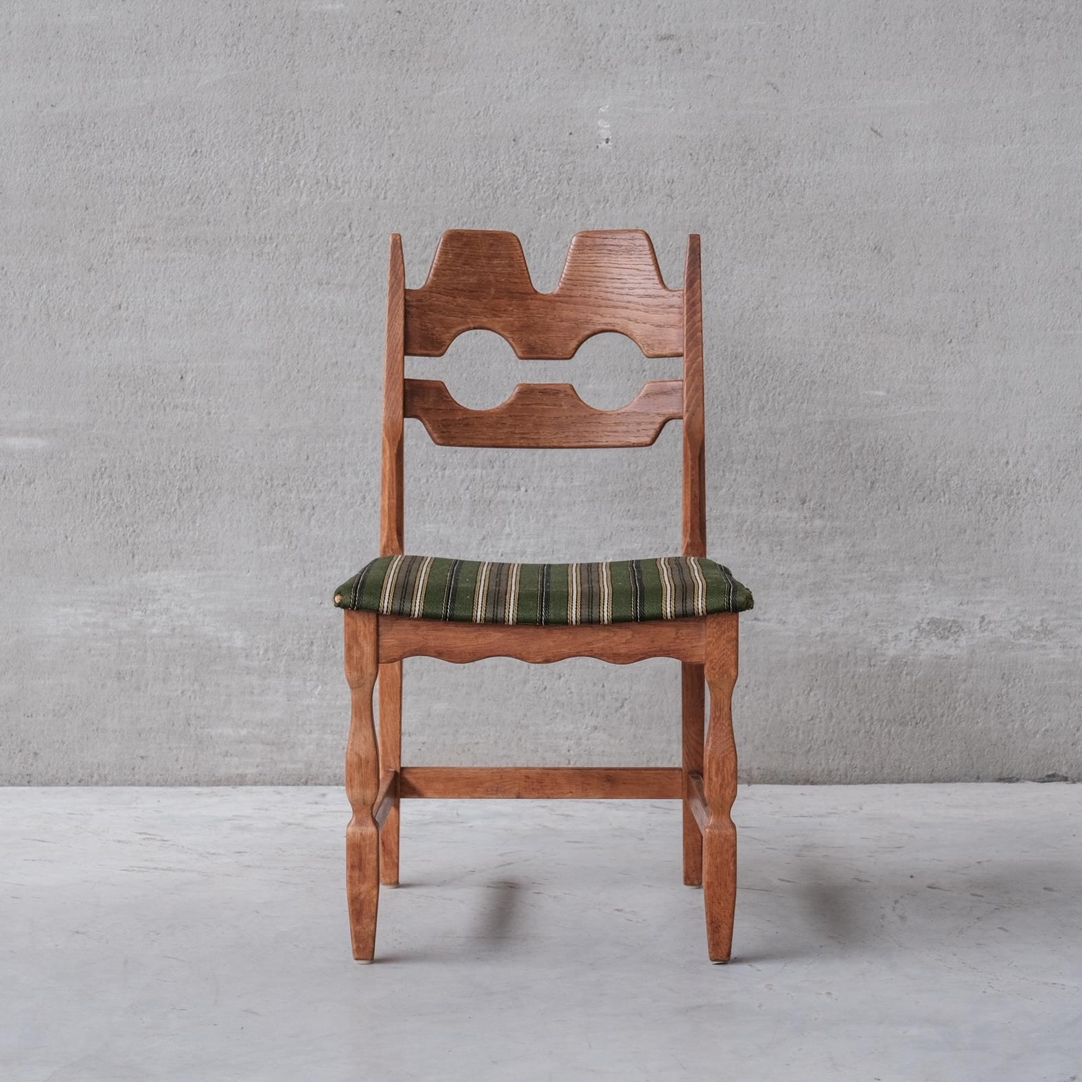 Henning Kjaernulf Razor Midcentury Danish Oak Dining Chairs '4' 1
