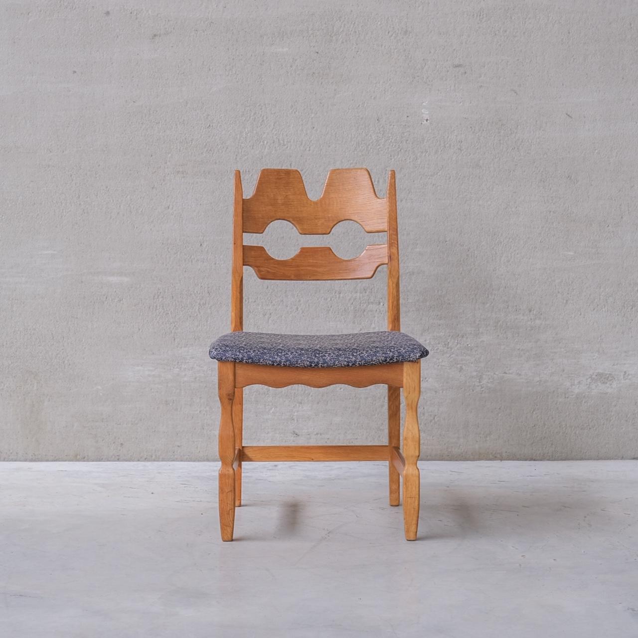Wood Henning Kjaernulf Razor Mid-Century Danish Oak Dining Chairs '4'