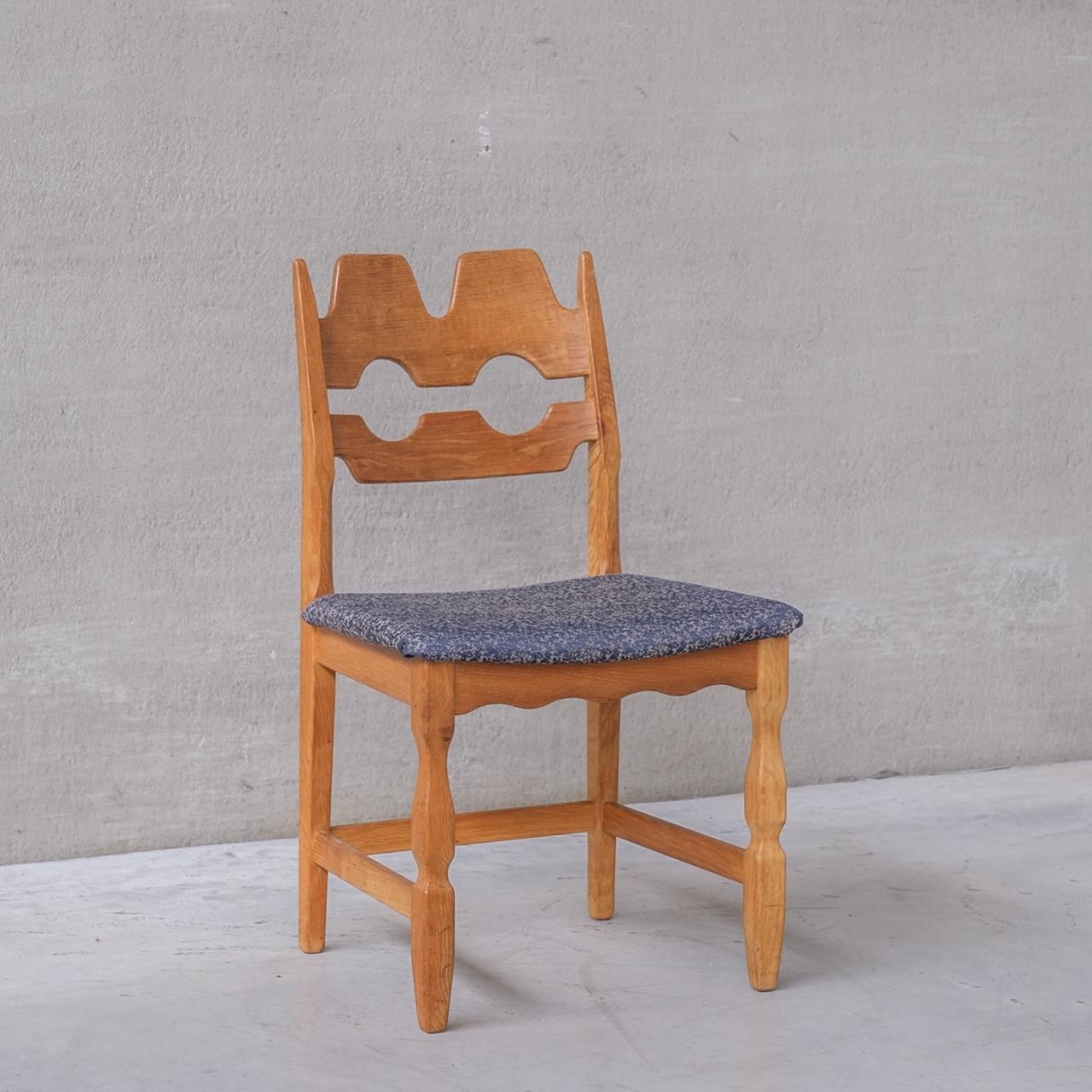 Henning Kjaernulf Razor Mid-Century Danish Oak Dining Chairs '4' 1