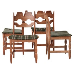 Henning Kjaernulf Razor Midcentury Danish Oak Dining Chairs '4'