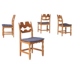 Henning Kjaernulf Razor Mid-Century Danish Oak Dining Chairs '4'