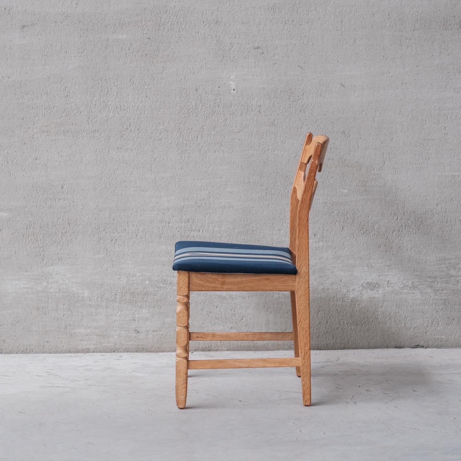 20th Century Henning Kjaernulf Razor Midcentury Danish Oak Dining Chairs '6'
